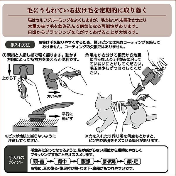 W21421／JAN4903588214219の公式説明資料：地肌へ押し込まず、毛並みに沿って平行に動かす