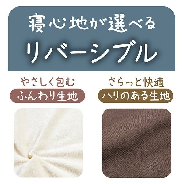 ブラウン商品の表裏の生地を示す公式接写資料。