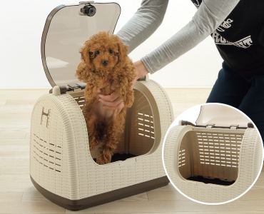 156661/JAN4945680566612 アイボリーの公式使用例(犬を使用):広く開くドアの公式使用例